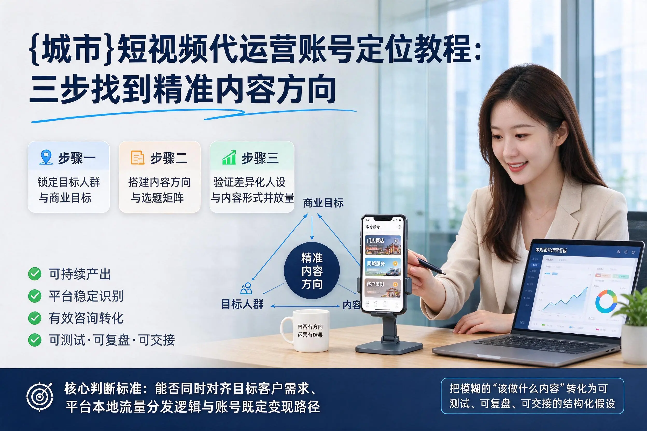 承德短视频代运营账号定位教程:三步找到精准内容方向