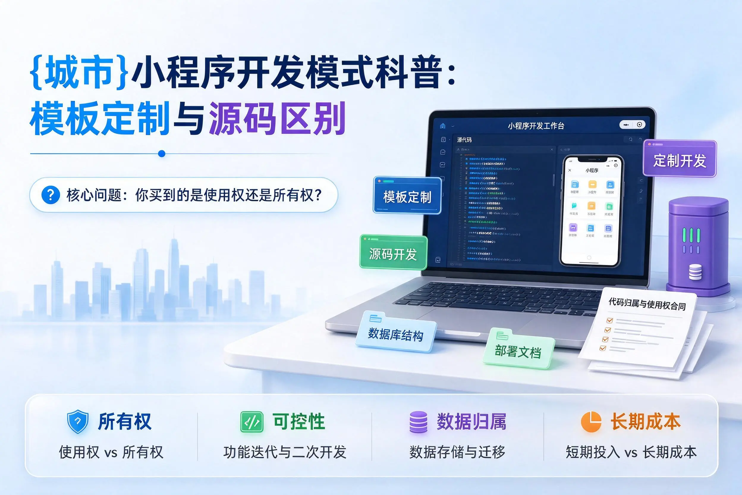 承德小程序开发模式科普:模板定制与源码区别