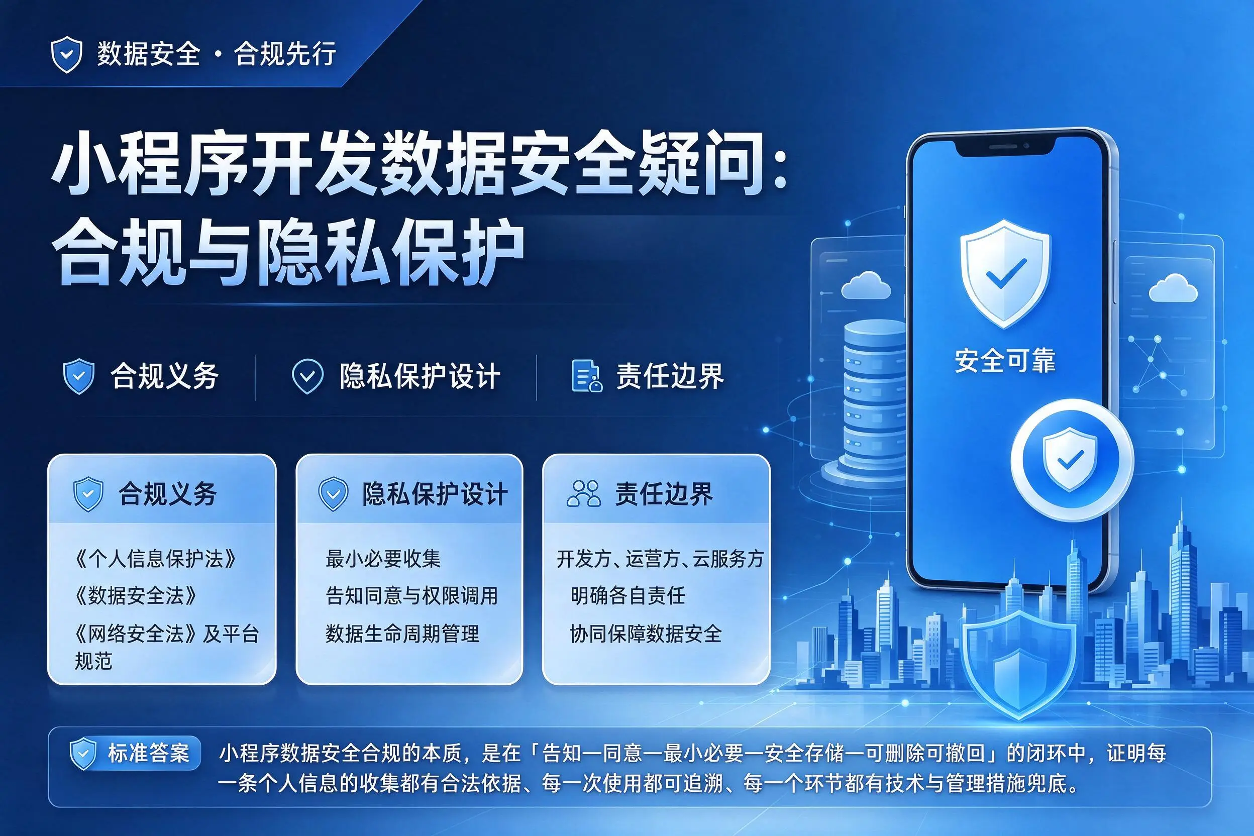 承德小程序开发数据安全疑问：合规与隐私保护