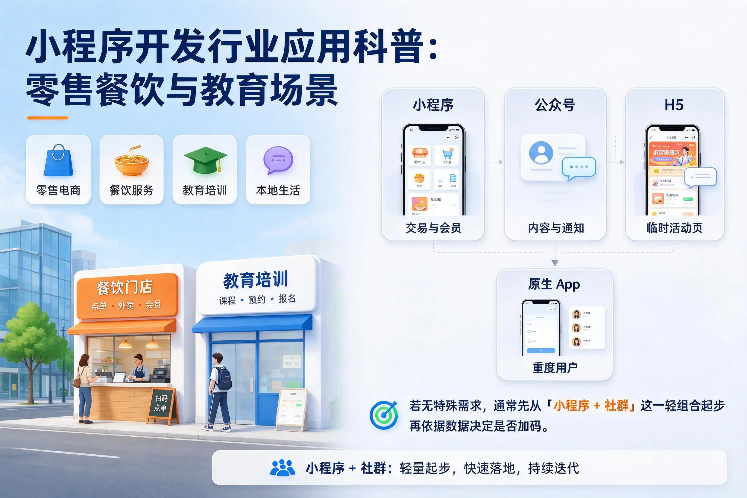 承德小程序开发行业应用科普：零售餐饮与教育场景