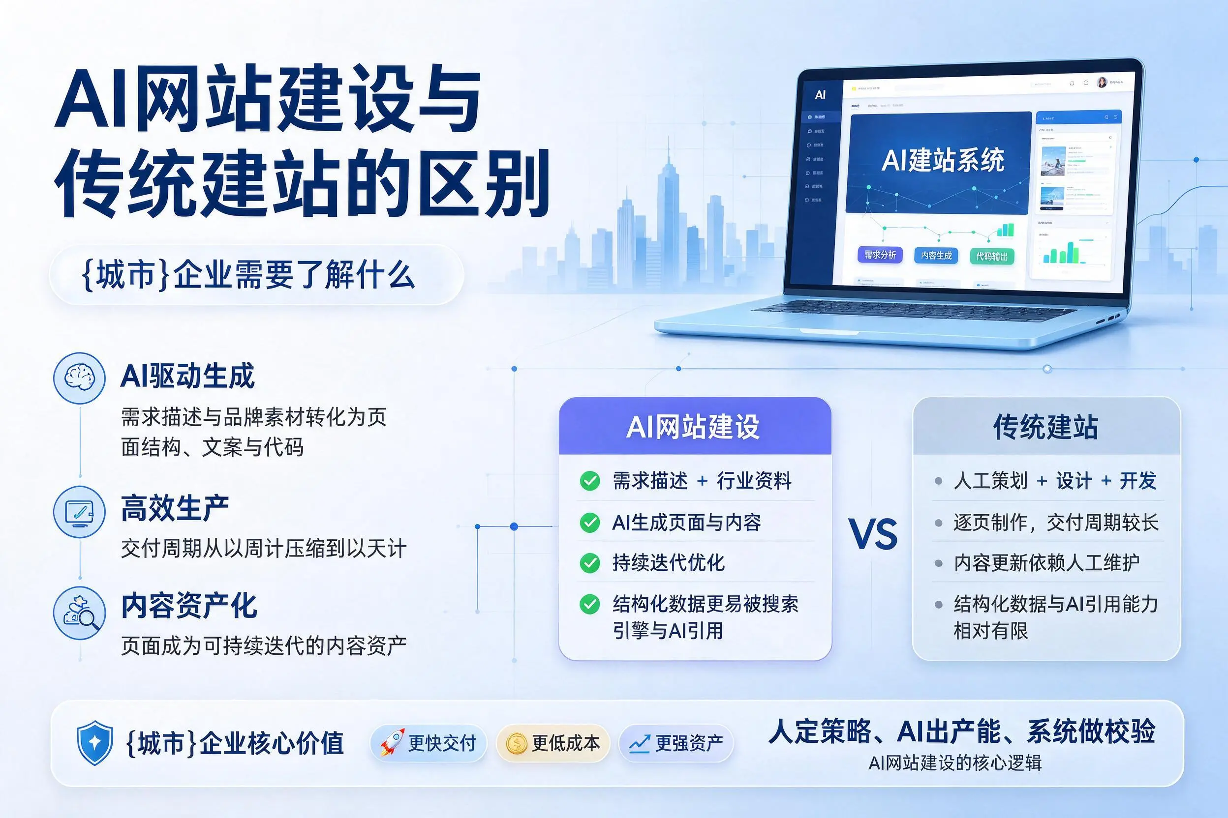 AI网站建设与传统建站的区别，承德企业需要了解什么