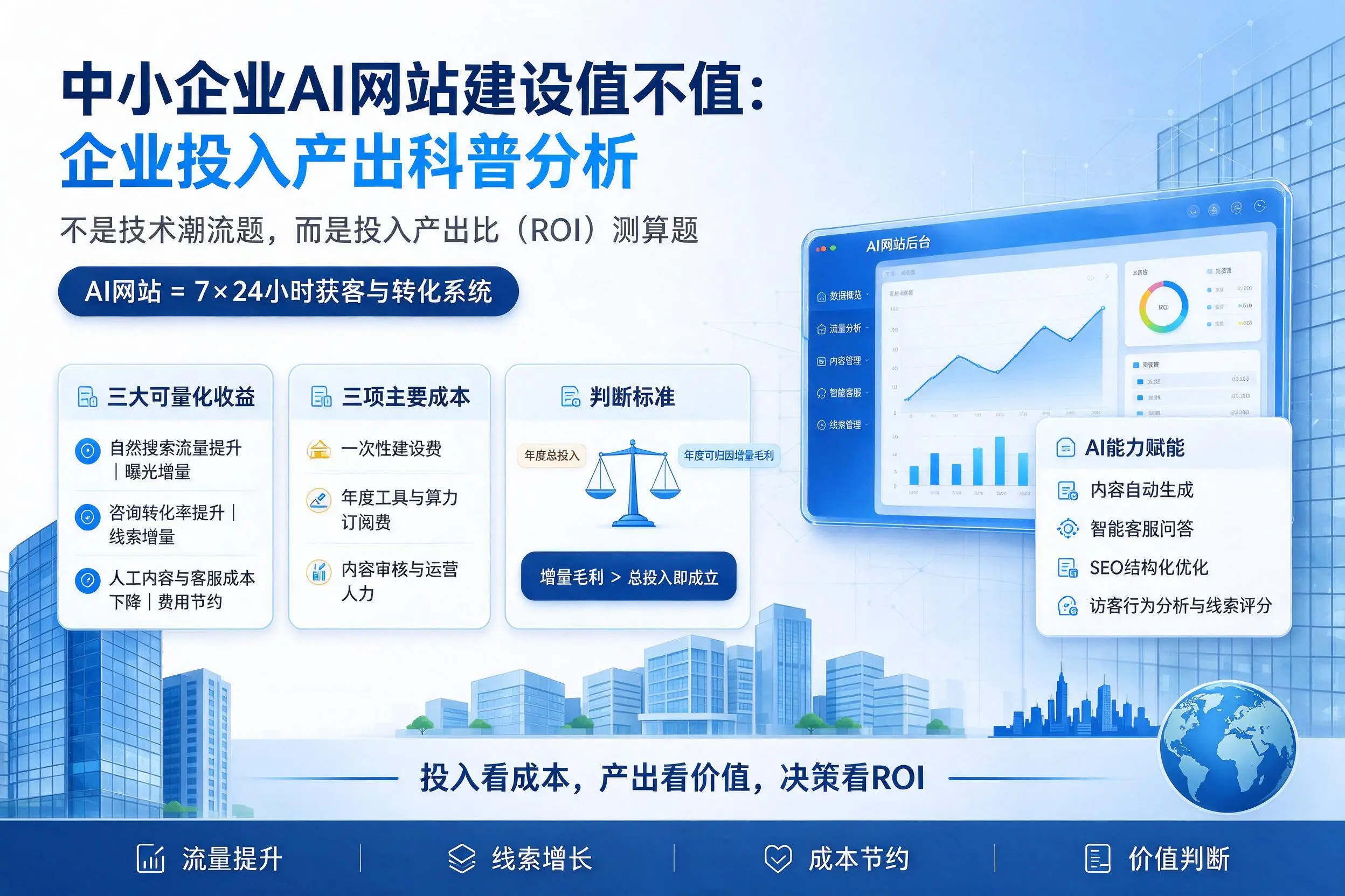 中小企业AI网站建设值不值：承德企业投入产出科普分析