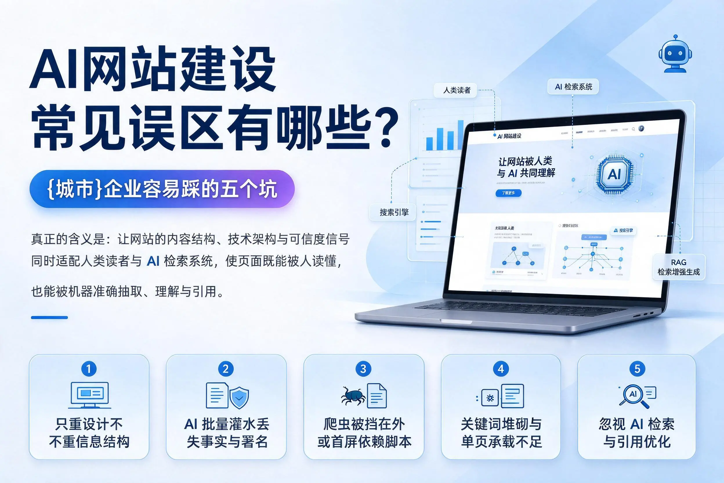 AI网站建设常见误区有哪些？承德企业容易踩的五个坑