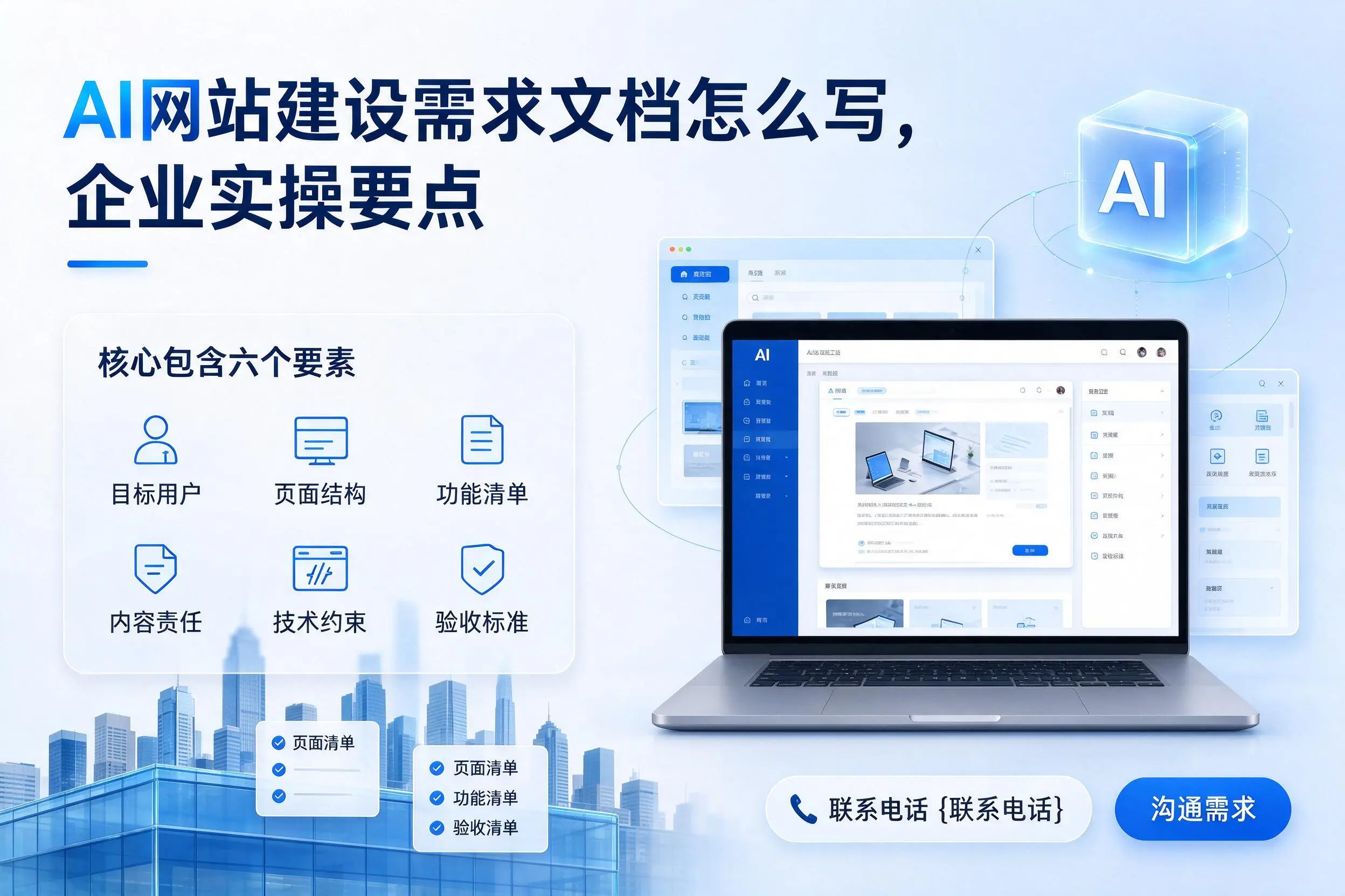 AI网站建设需求文档怎么写，承德企业实操要点
